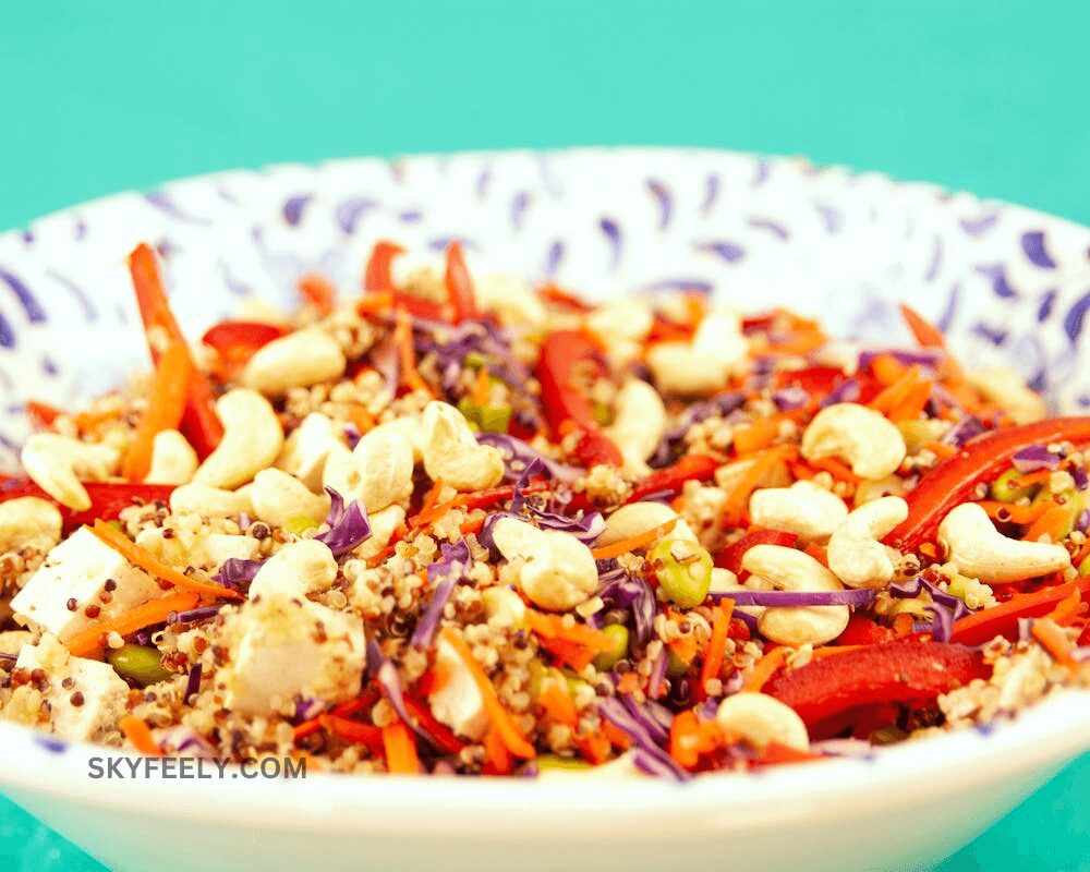 Roasted Vegetable Quinoa Bowl is the easy vegan recipe