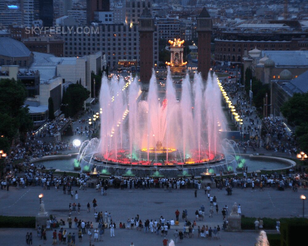 Magic Fountain of Montjuïc tourist place of spain